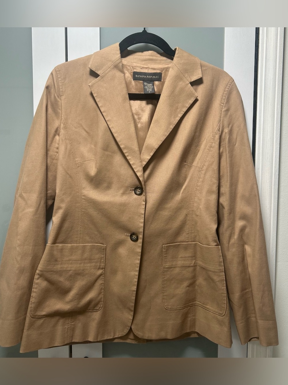 Banana Republic Women's Tan Cotton Blazer Size 6